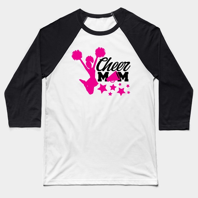 Cheer Mom Baseball T-Shirt by p308nx